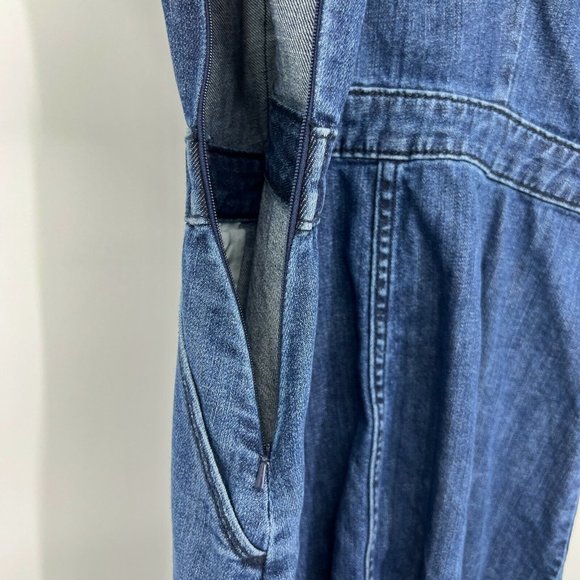 Universal Thread Denim Dress Blue Jean Sleeveless Pockets - Picture 9 of 11